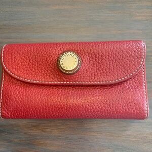 Coach Leather Slim Envelope Wallet-red